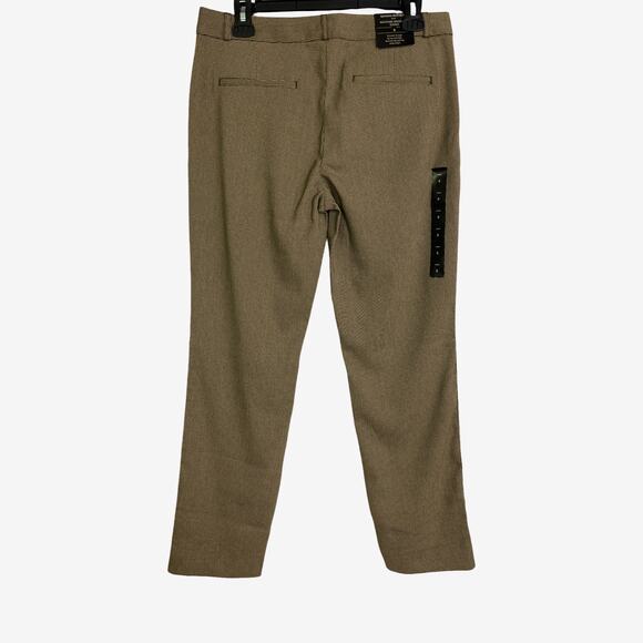 Banana Republic Sloan Machine-Washable Ankle Pants Brown Micro Check Size 8 NWT - Picture 6 of 12